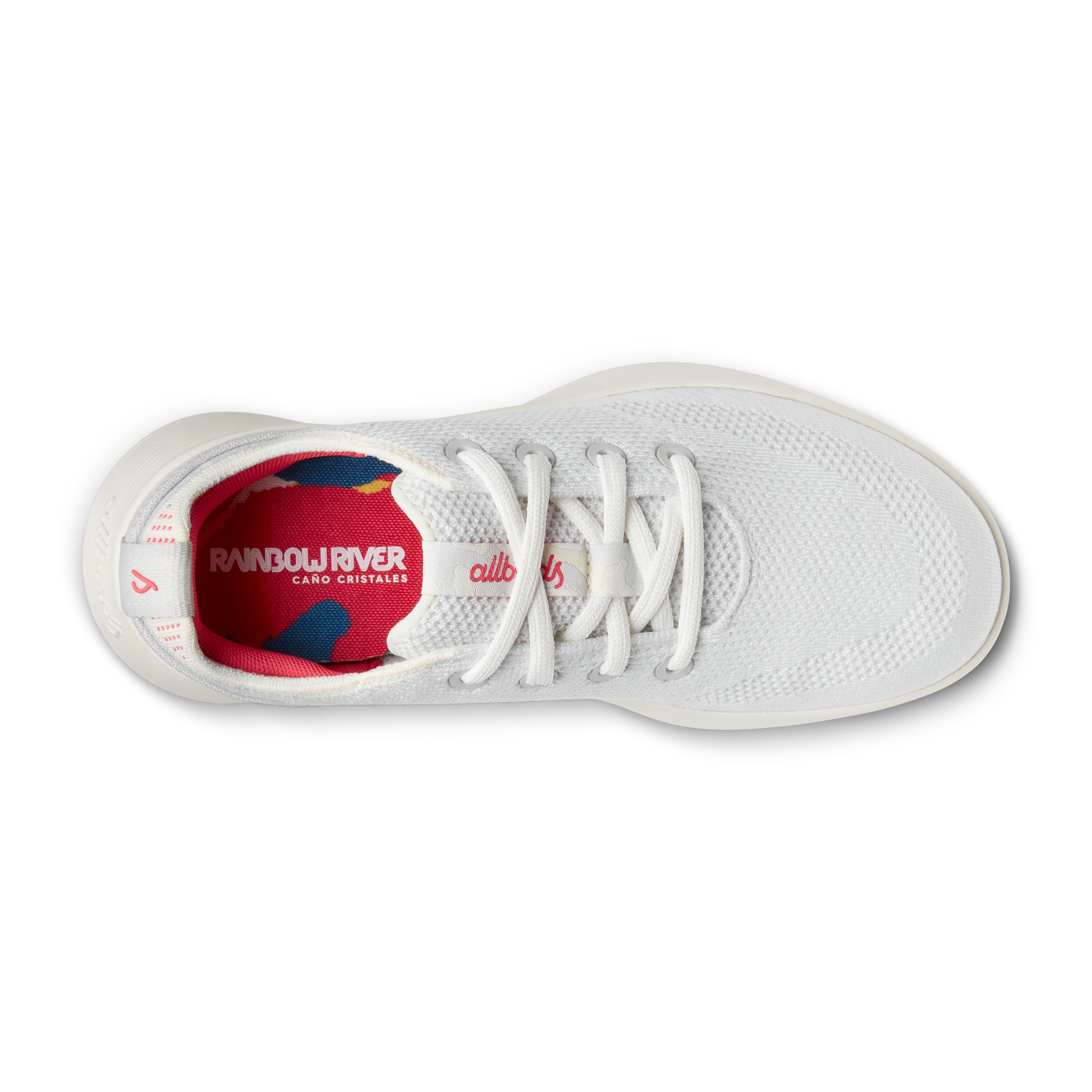 Women's Tree Runner Go - Blizzard/Vivid Red (Natural White Sole) - Image 4