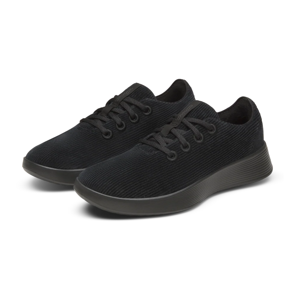 Women's Runner Go - Corduroy - Natural Black (Dark Grey Sole) - Image 4