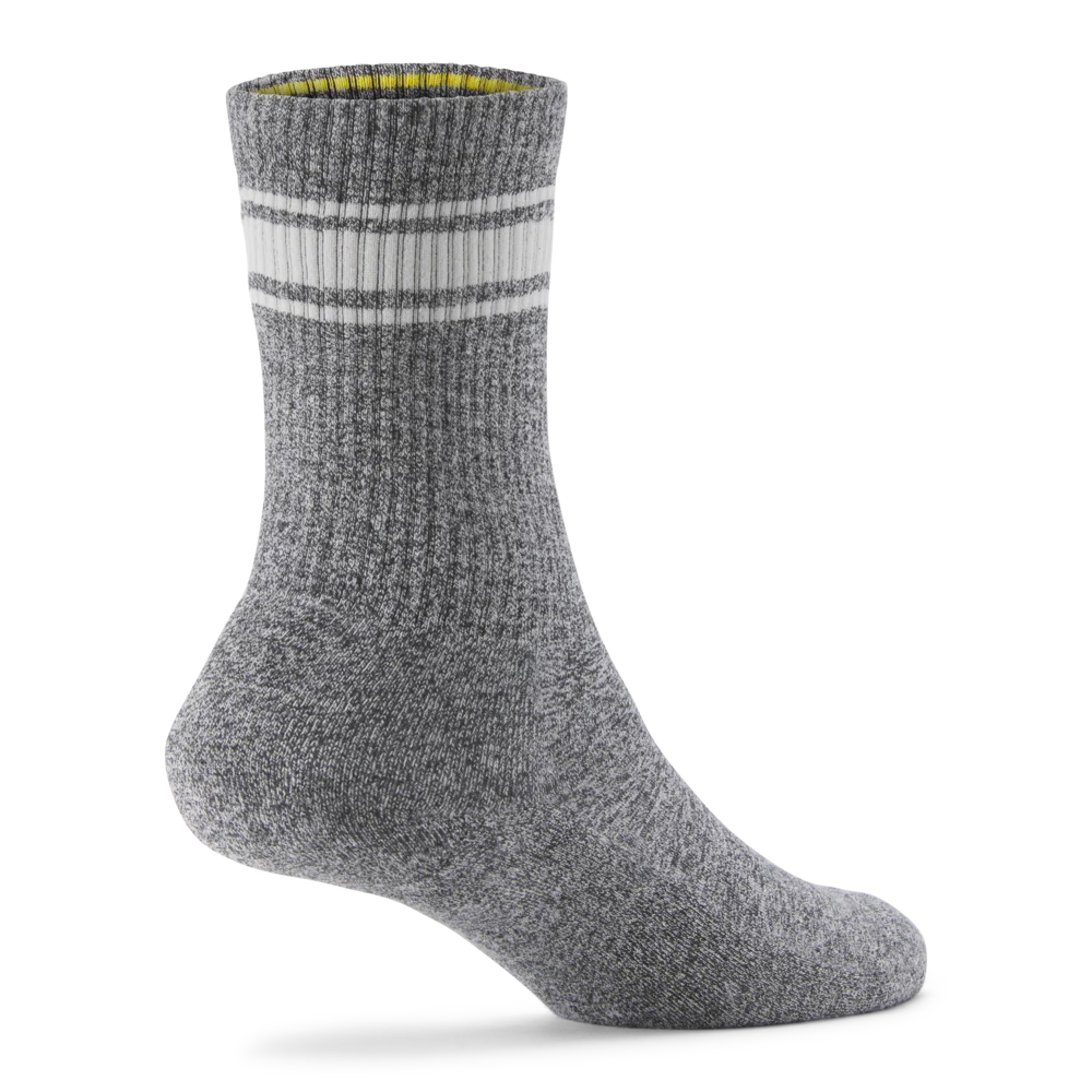 Anytime Crew Sock - Natural Grey Heather/Light Grey - Image 2