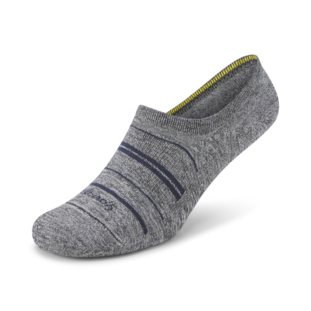 Anytime No Show Sock - Natural Grey Heather/Deep Navy