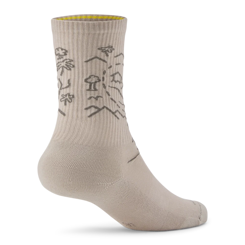 Anytime Crew Sock - Rugged Beige (Hazy Pine) - NZ Map - Image 2