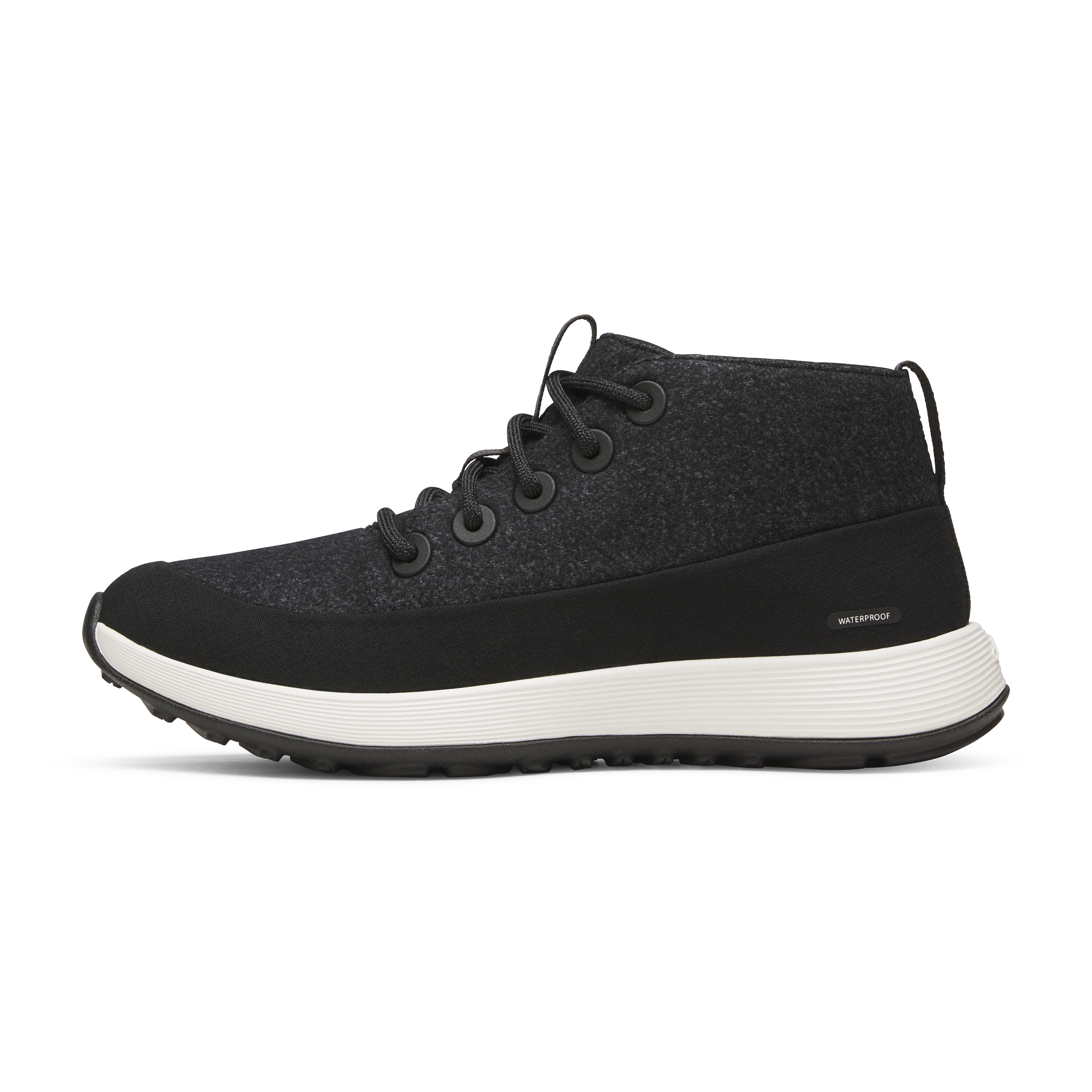 Women's Wool Runner NZ Mid Waterproof - Natural Black (Natural White Sole)